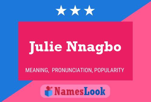 ملصق اسم Julie Nnagbo