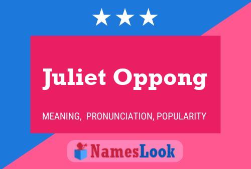 ملصق اسم Juliet Oppong