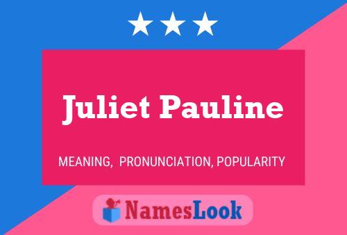 ملصق اسم Juliet Pauline