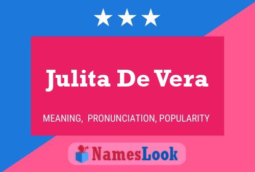 ملصق اسم Julita De Vera