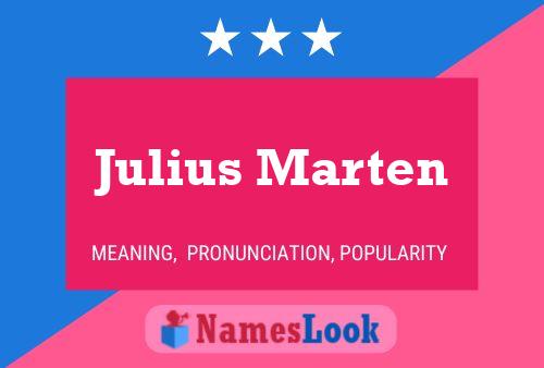 ملصق اسم Julius Marten