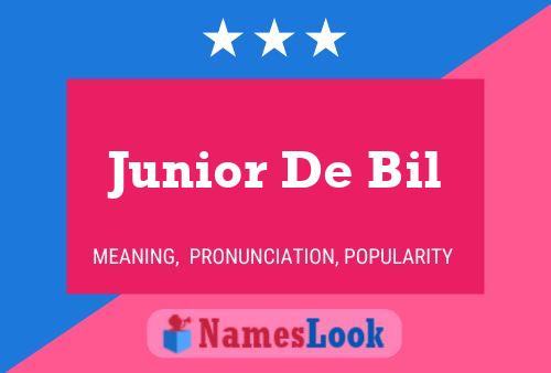 ملصق اسم Junior De Bil