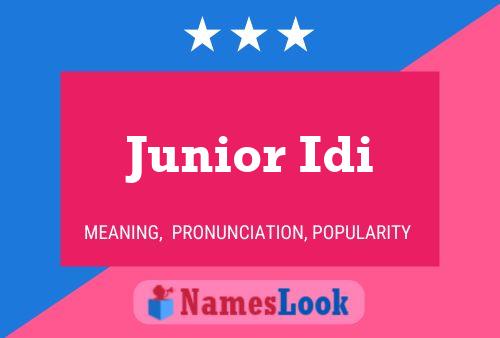 ملصق اسم Junior Idi