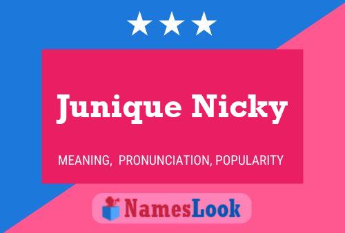 ملصق اسم Junique Nicky