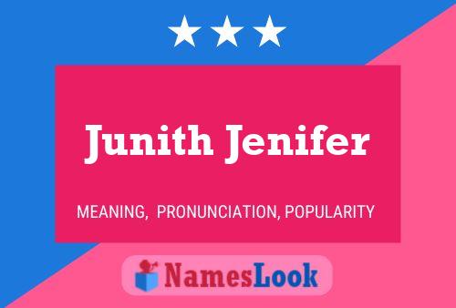 ملصق اسم Junith Jenifer