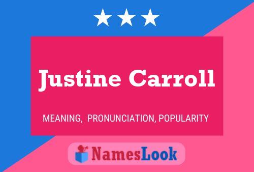 ملصق اسم Justine Carroll