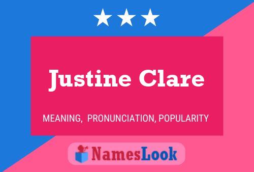 ملصق اسم Justine Clare