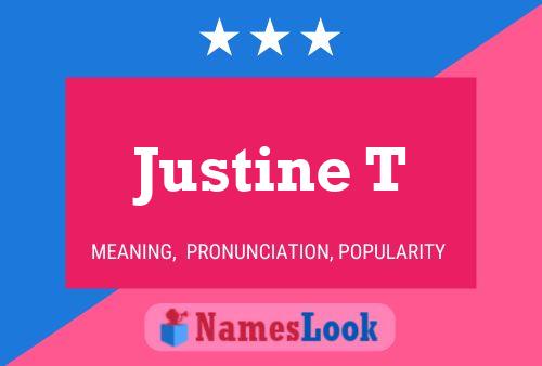 ملصق اسم Justine T