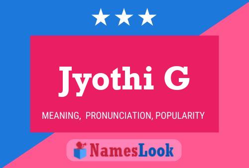 ملصق اسم Jyothi G