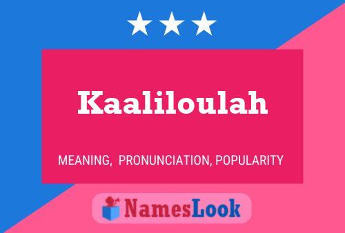 ملصق اسم Kaaliloulah