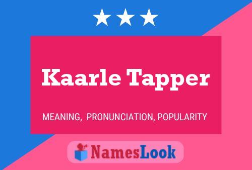 ملصق اسم Kaarle Tapper