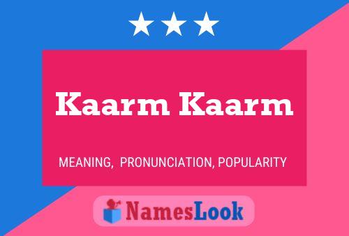 ملصق اسم Kaarm Kaarm