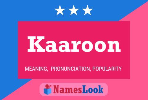 ملصق اسم Kaaroon