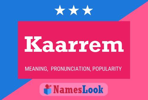 ملصق اسم Kaarrem