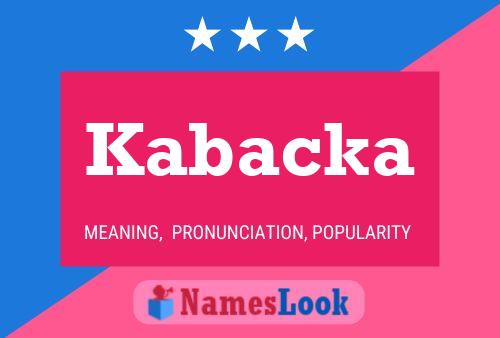 ملصق اسم Kabacka