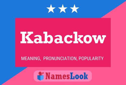 ملصق اسم Kabackow