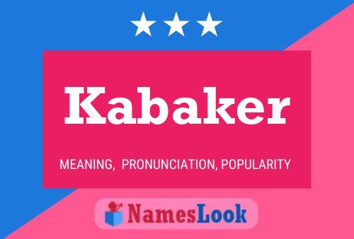 ملصق اسم Kabaker