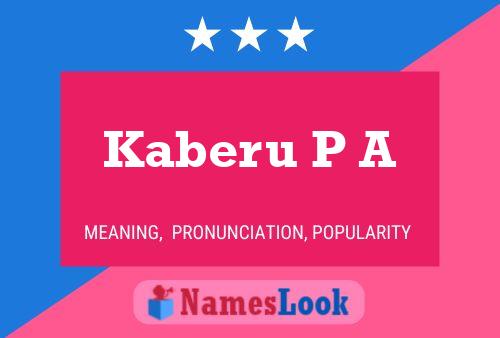 ملصق اسم Kaberu P A