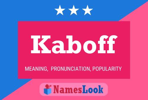 ملصق اسم Kaboff