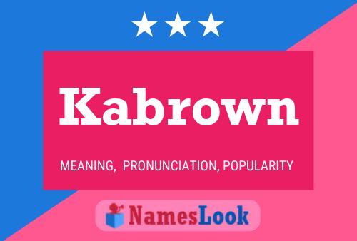 ملصق اسم Kabrown