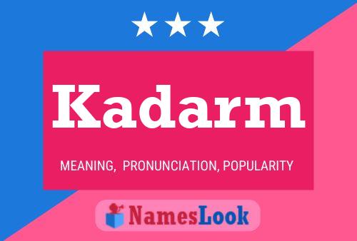 ملصق اسم Kadarm