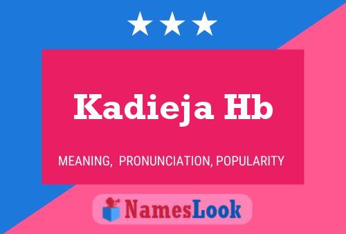 ملصق اسم Kadieja Hb