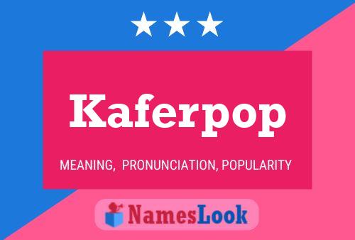 ملصق اسم Kaferpop