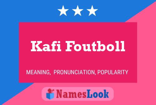 ملصق اسم Kafi Foutboll