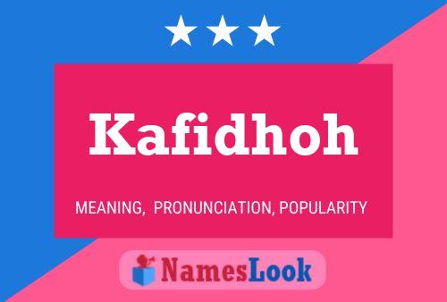 ملصق اسم Kafidhoh