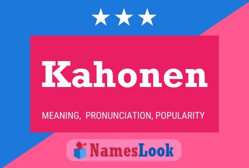 ملصق اسم Kahonen