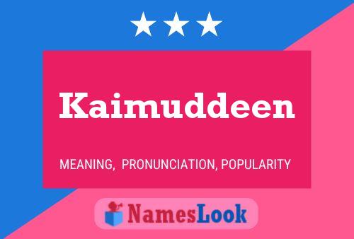 ملصق اسم Kaimuddeen