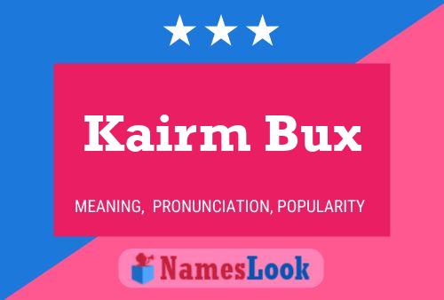 ملصق اسم Kairm Bux