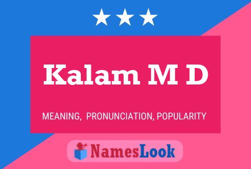 ملصق اسم Kalam M D