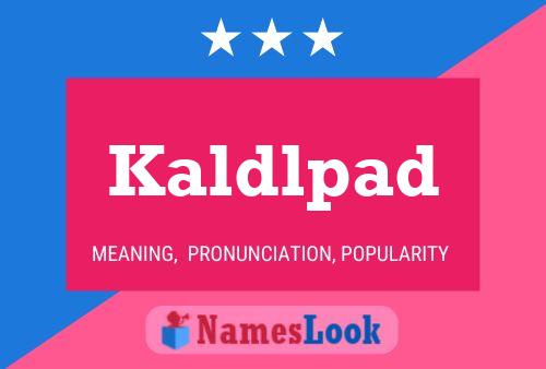 ملصق اسم Kaldlpad