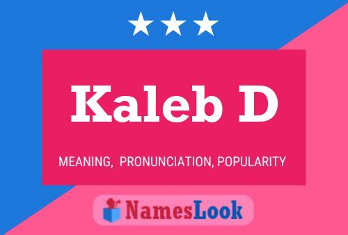 ملصق اسم Kaleb D