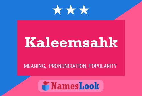 ملصق اسم Kaleemsahk