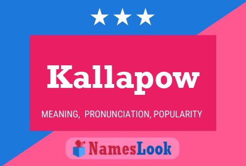 ملصق اسم Kallapow