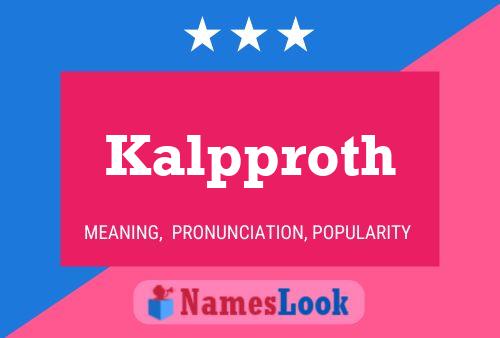 ملصق اسم Kalpproth