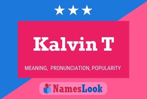 ملصق اسم Kalvin T