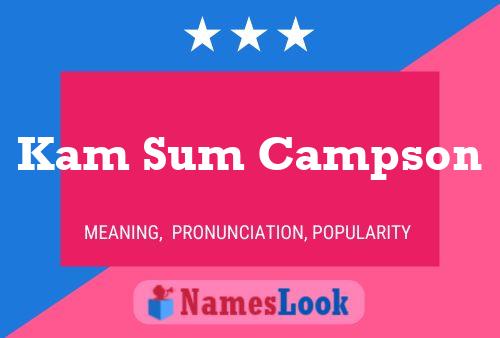 ملصق اسم Kam Sum Campson