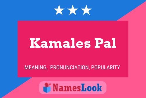 ملصق اسم Kamales Pal