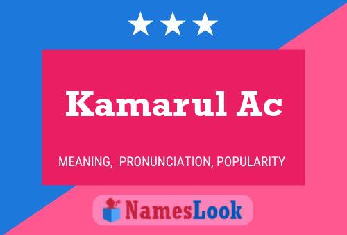 ملصق اسم Kamarul Ac