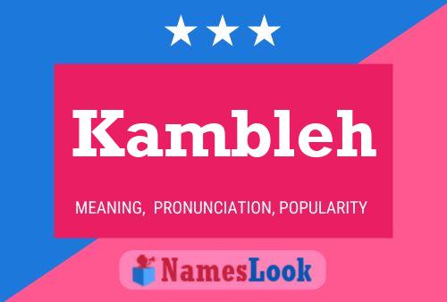 ملصق اسم Kambleh