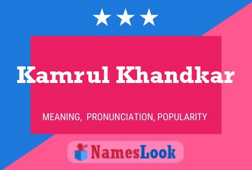 ملصق اسم Kamrul Khandkar