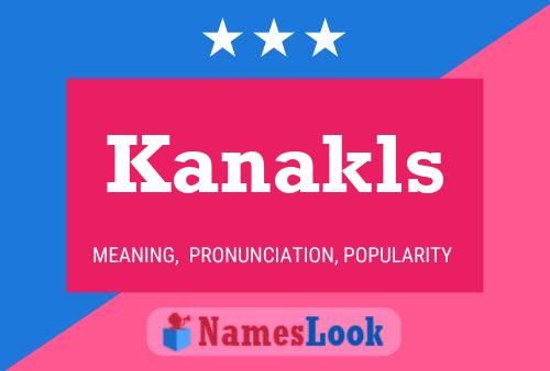 ملصق اسم Kanakls