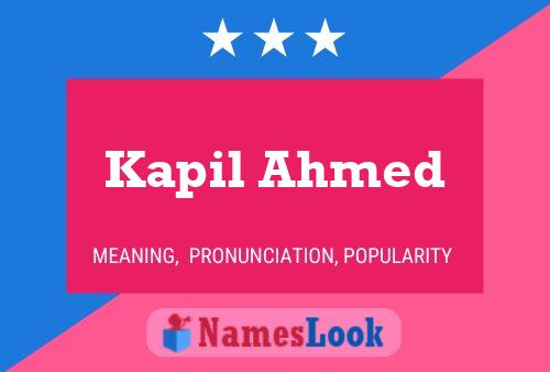 ملصق اسم Kapil Ahmed