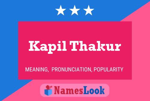 ملصق اسم Kapil Thakur