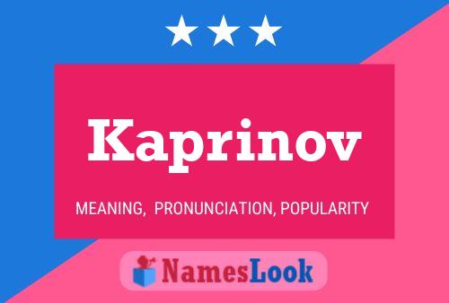 ملصق اسم Kaprinov