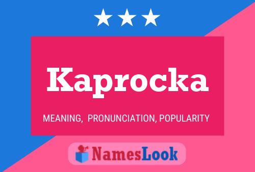 ملصق اسم Kaprocka