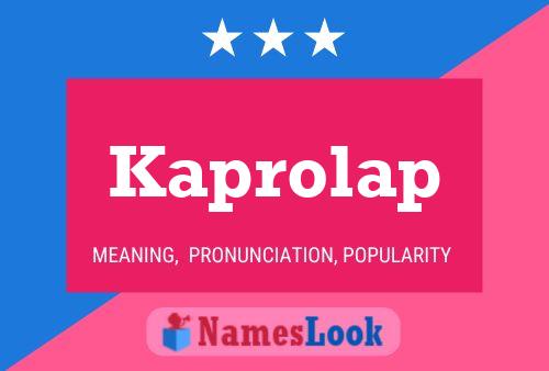 ملصق اسم Kaprolap